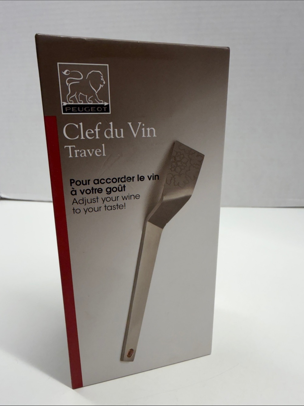 Peugeot Clef du Vin Travel Wine Tool Alloy Metal 6” New in Box Gift